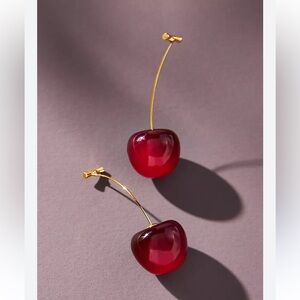 New! Cherry Red Earrings